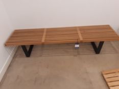 Vitra Nelson Bench copy, oak slat bench.