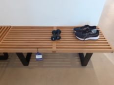 Vitra Nelson Bench copy, oak slat bench. 4ft