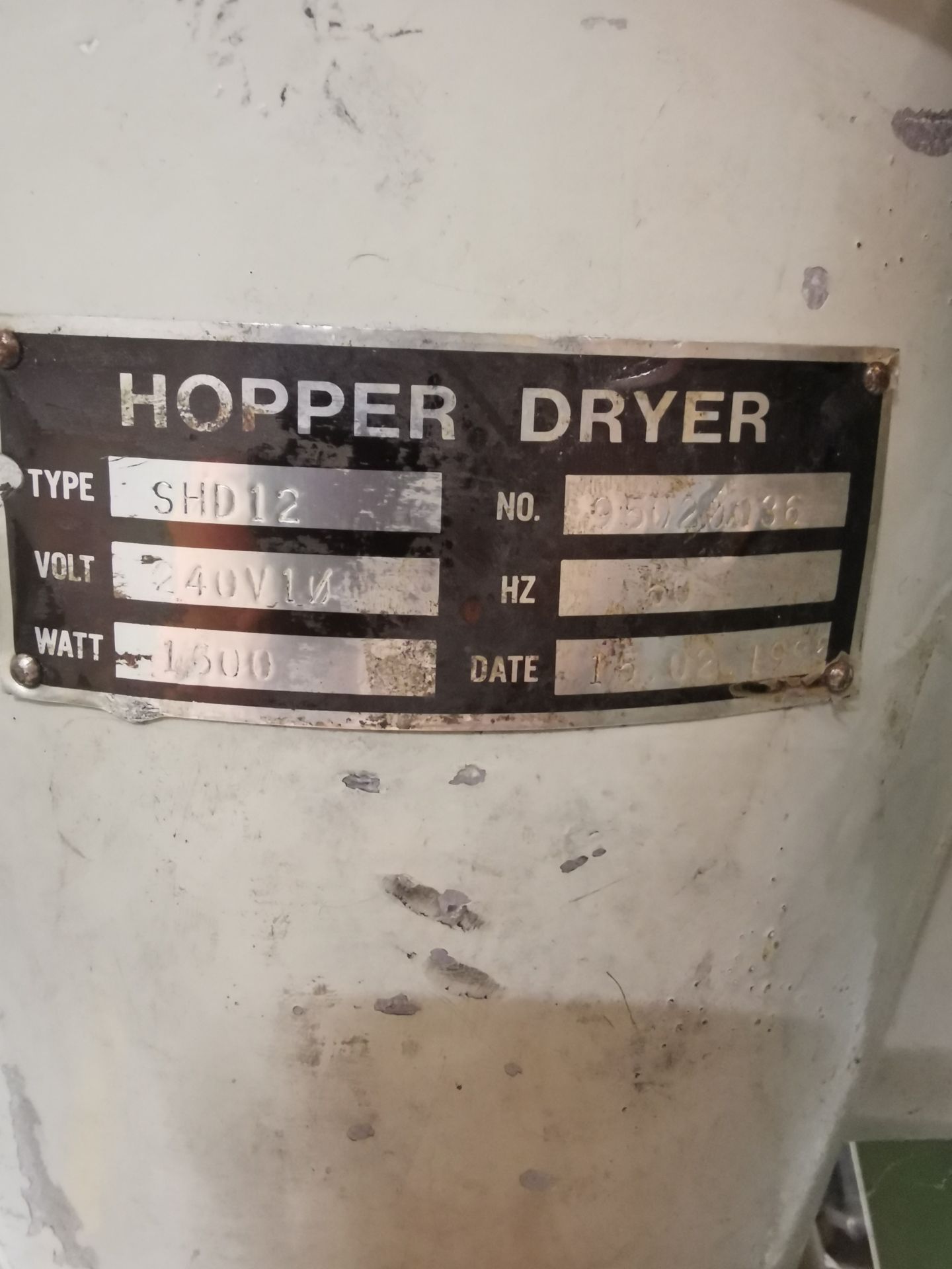 Pastek SHD 12 Hopper Dryer - Image 6 of 6