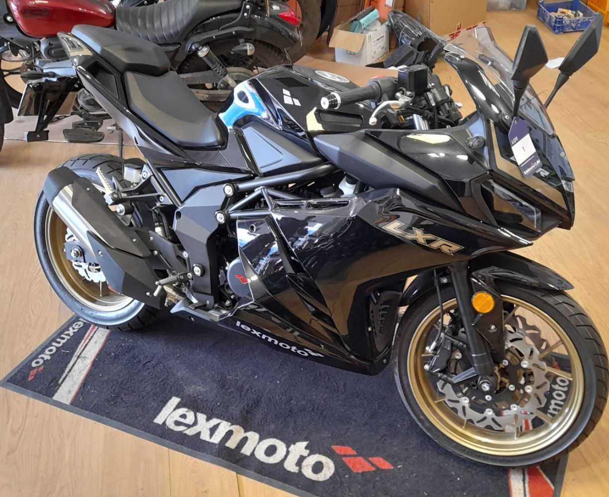 Lexmoto Motorbikes & Mopeds & Stock of Motorbike Spares & Clothing, Garage Plant & Related Equipment