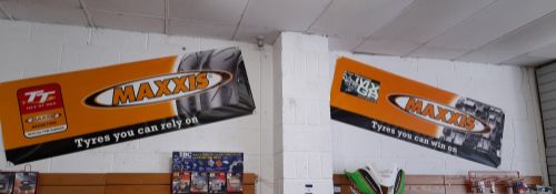 Pair of Maxxis Tyres wall banners