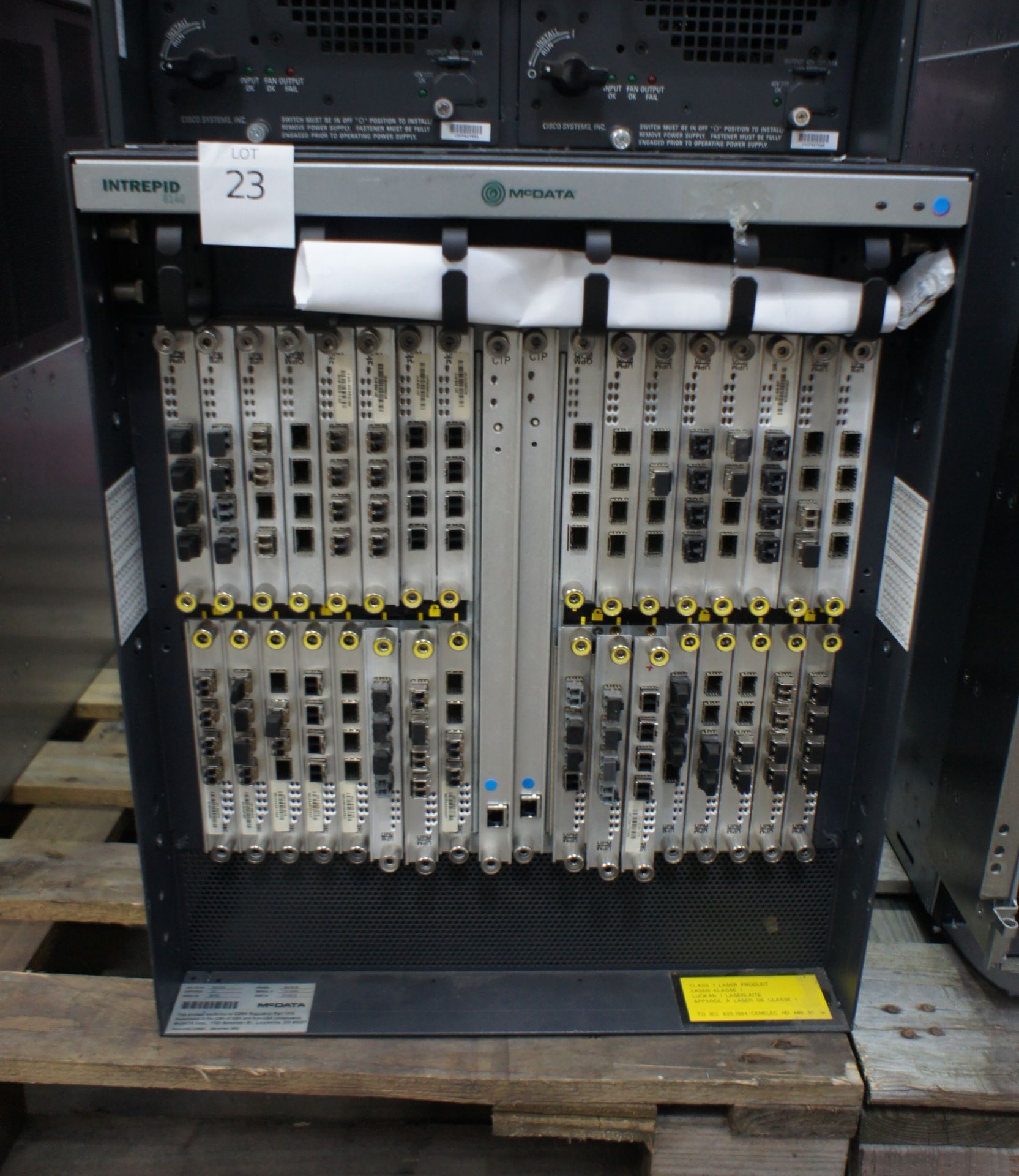 IBM 2109-M12 Director Cabinet, Cisco MDS9600 chassis with Fan module, MC Data ED6410 chassis with - Image 9 of 30