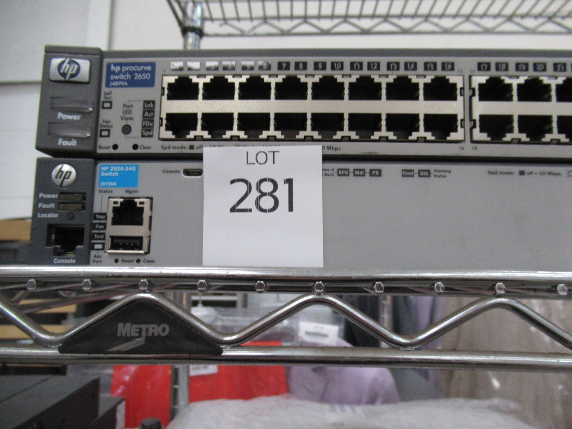 2 x Brocade 3850 Switch, FIBRE SWITCH, HP Procurve Switch 2650 and HP2920-240 Switch, 2 x EBM Fan - Image 4 of 26