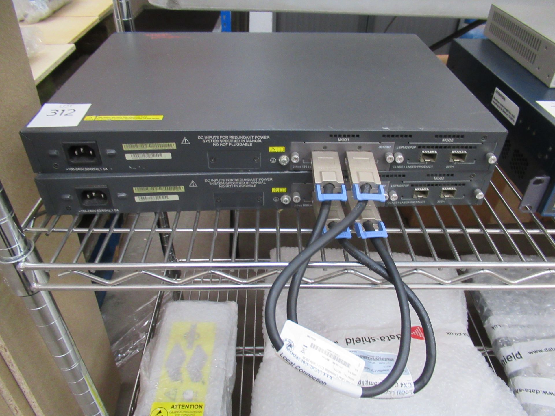 2 x Brocade AP7420 Switch, 2 x H3C S550 Series Ethernet Switch with CX4 Coupling Cable, 3 x - Image 7 of 38