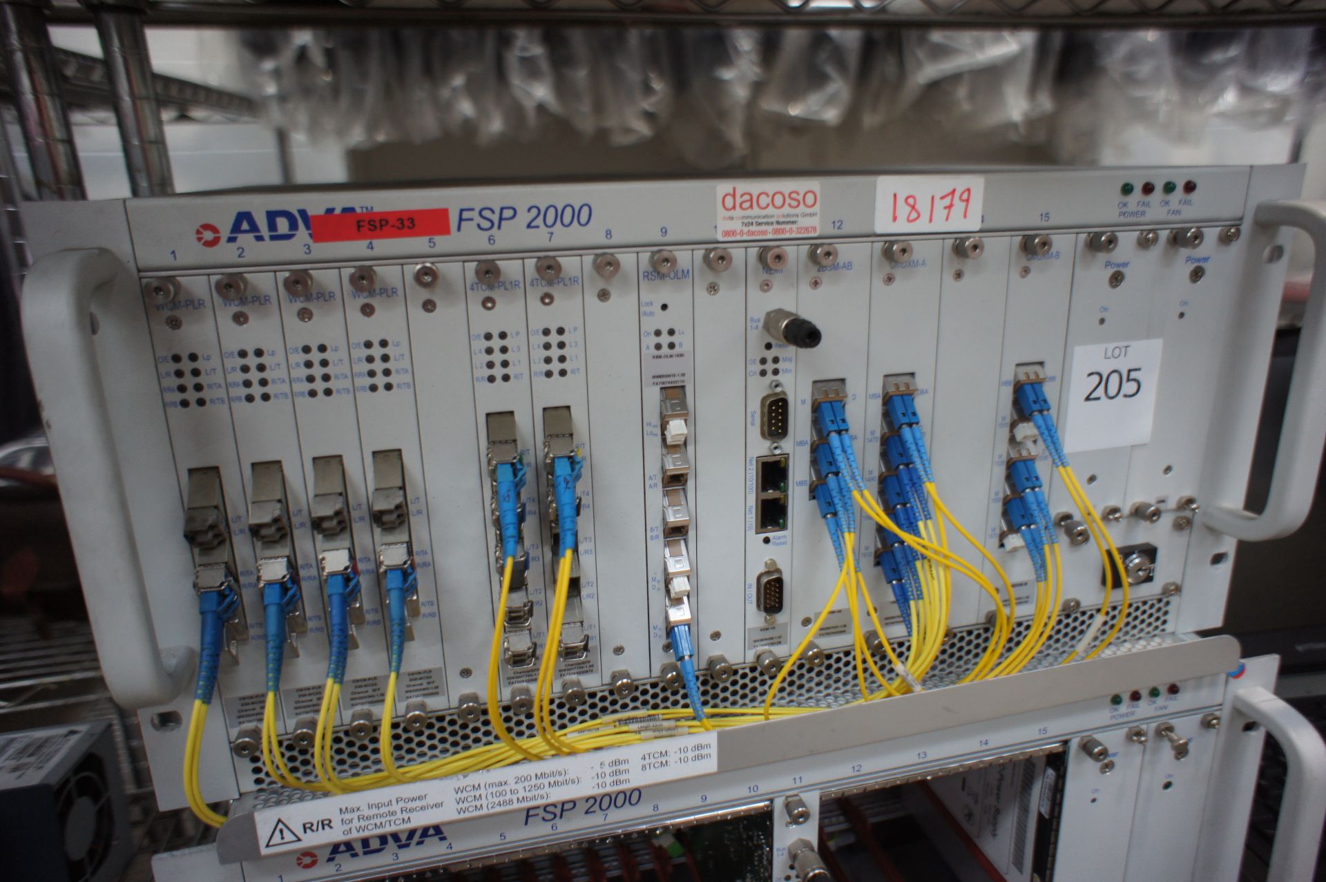 2 x Brocade 4100 switch, 80-0201766-03, 2 x ADVA Optical Networking Ltd FSP2000 Chassis, FULL - Image 7 of 37