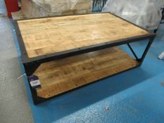 Industrial Style Two Tier Coffee Table (1300mm x 800mm)