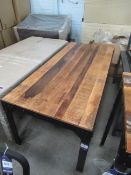 Large Industrial Style Rivoted Dining Table (2020mm x 920mm)