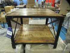 Two Tier Industrial Style Coffee Table (600mm x 600mm)
