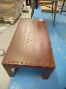 Antique Effect Rust Effect Studded Coffee Table (1200mm x 600mm)
