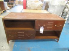 Industrial Style (Rusted) 2 Drawer Sideboard 1200mm x 500mm boxed