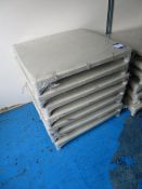 7x flat pack plastic tables 800 x 800mm, colour- stone