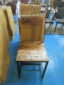 2 x Industrial Style Reclaimed Wood and Steel Dining Chairs