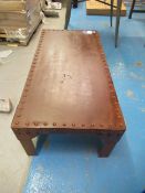 Antique Effect Rust Effect Studded Coffee Table (1200mm x 600mm)