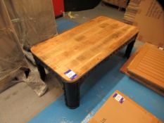 Studded Steel Framed Wood Topped Coffee Table (1200mm x 600mm)