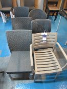 7 x Various Plastic Outdoor Chairs