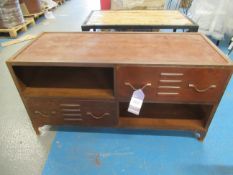 Industrial Style (Rusted) 2 Drawer Sideboard 1200mm x 500mm boxed