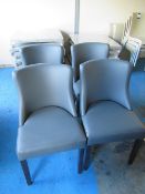 4 x Faux Leather Grey Dining Chairs
