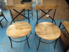 2 x Industrial Style Dining Room Chairs