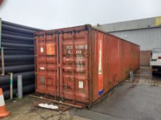 40ft Steel Shipping Container (please note we are advised there is approx. 500kg of scrap metal