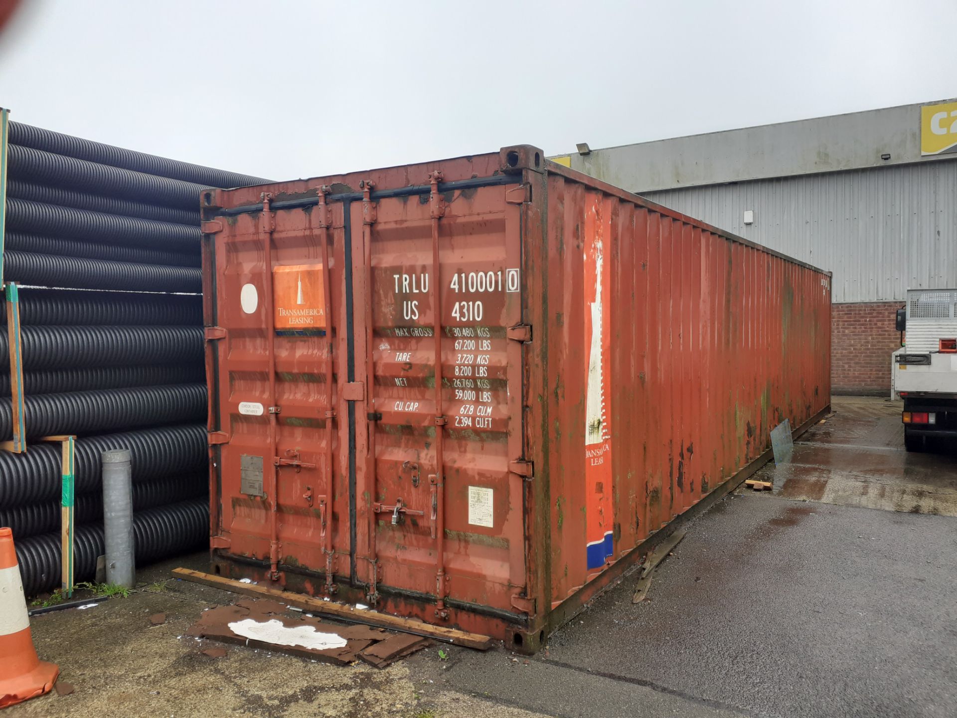 40ft Steel Shipping Container (please note we are advised there is approx. 500kg of scrap metal