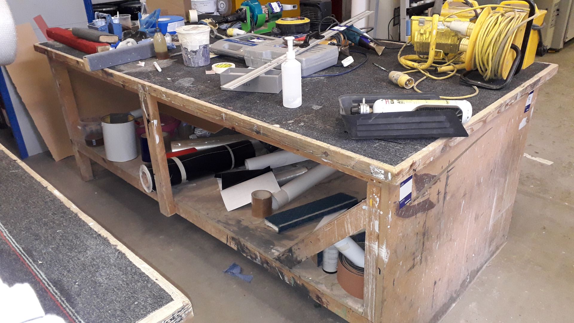 Timber Workbench 2500 x 1250mm (contents excluded)