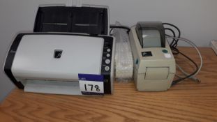 Fuji FI-6130Z Duplex Image Scanner & Zebra LP2824 Plus Label Printer