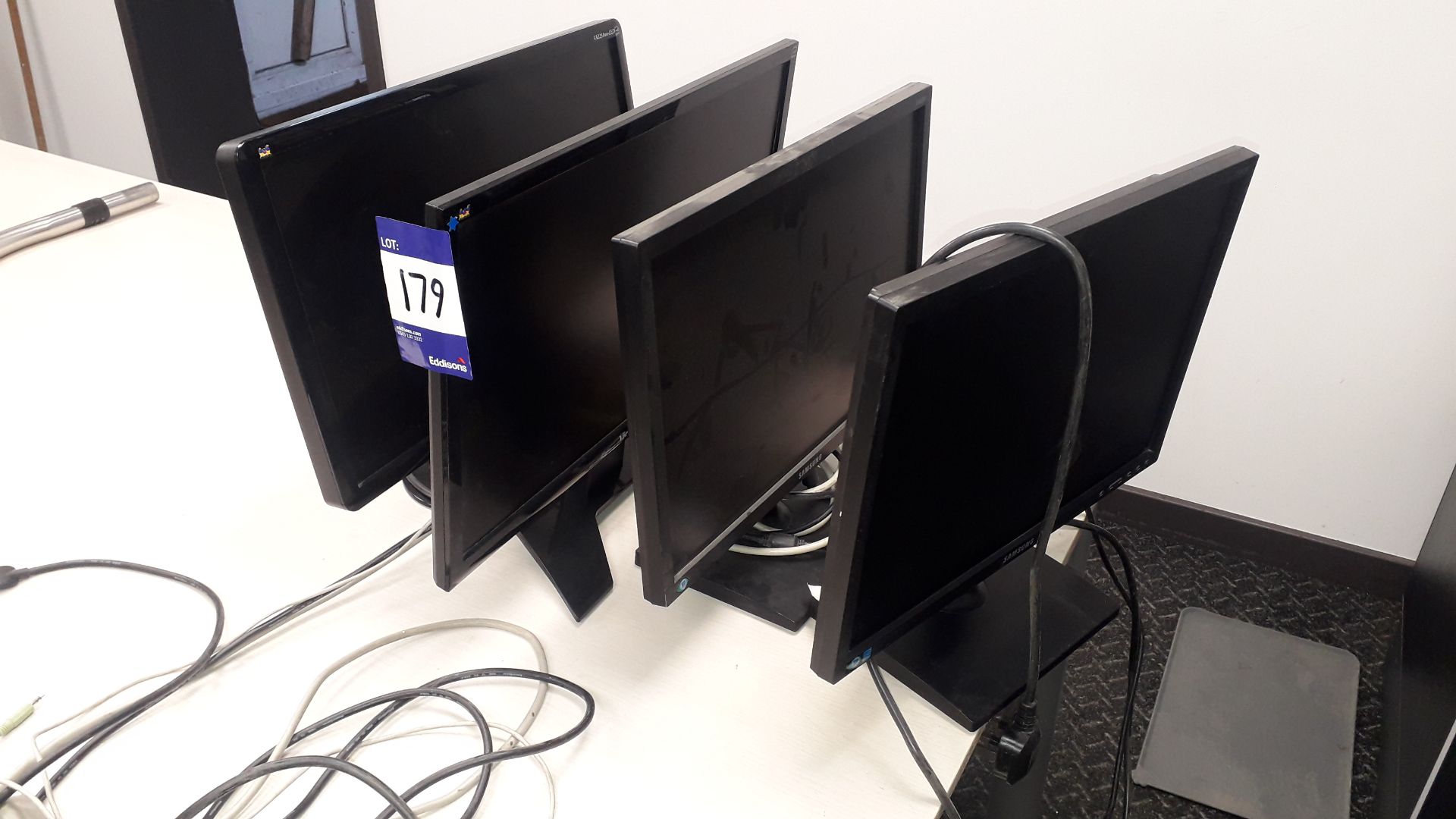 4 various LED Monitors to include View Sonic VA2231wa-LED, ViewSonic VA2212m-LED, 2 x Samsung