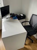 white desk and black chair - location Hove