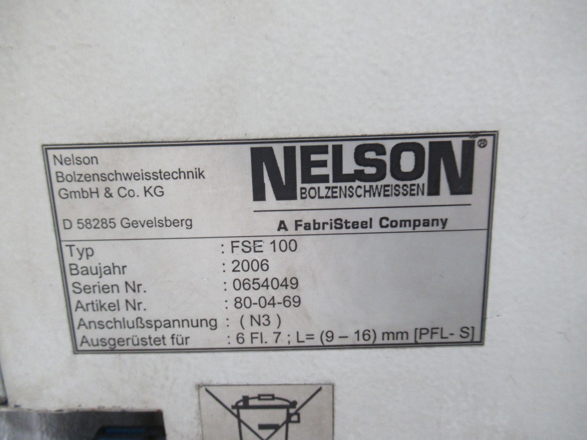 Nelson N3 inverter DSP technology stud welder with Nelson FSE100 CND Nelson remote control stud weld - Image 4 of 11