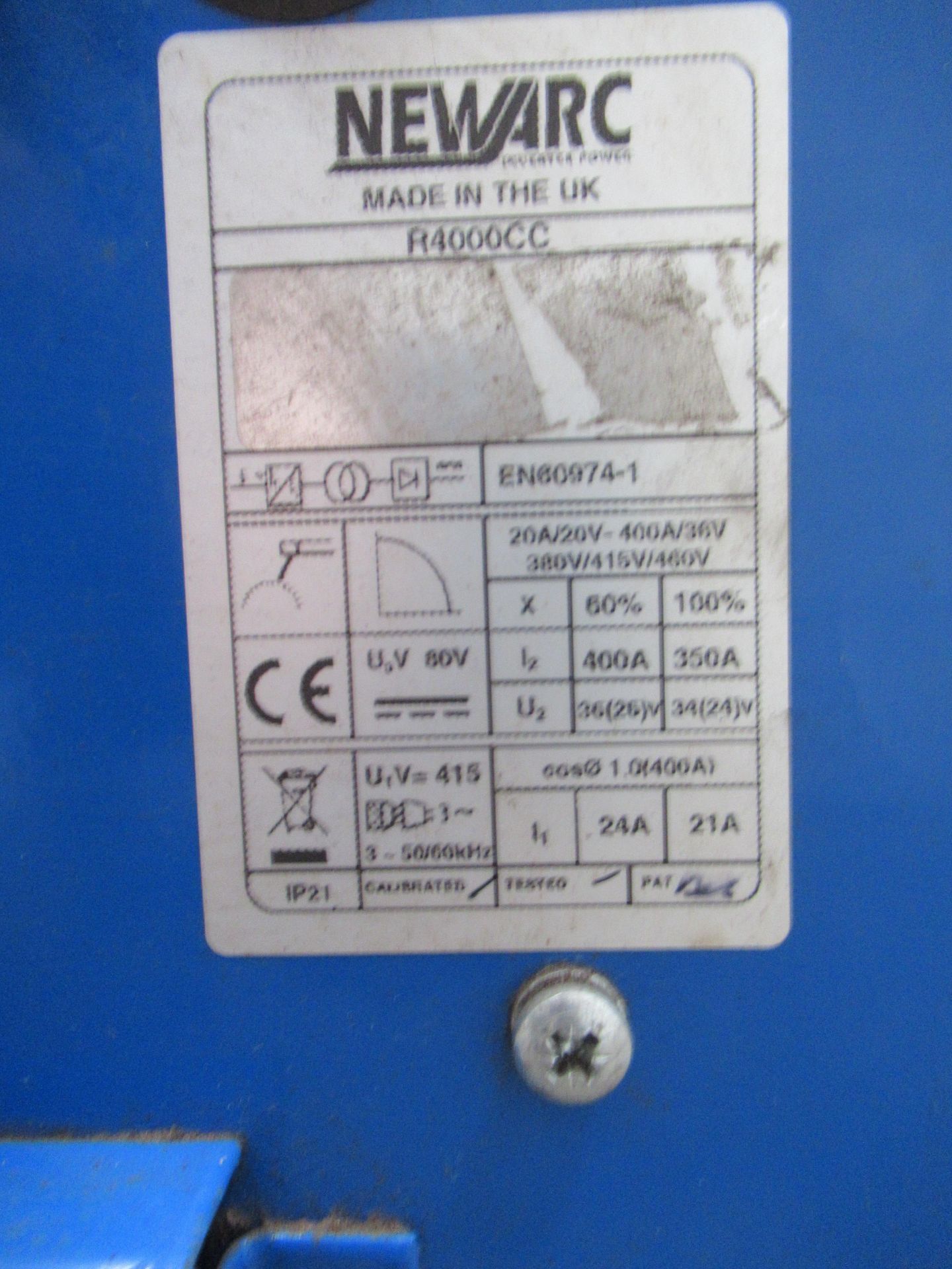 Newarc R4000CC welder CC power source - Image 5 of 10