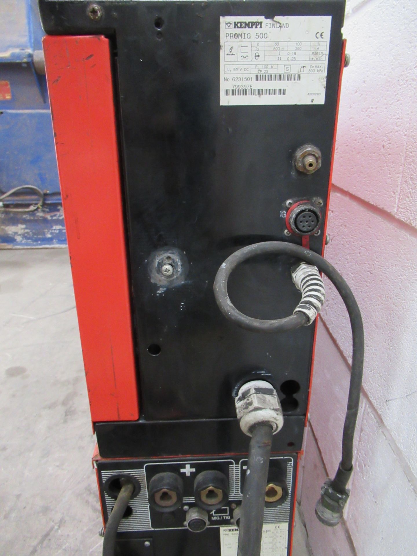 Kemppi ML synergic Promig 500 welder with Kemppi Pro 3000 power source with torch - Image 6 of 10