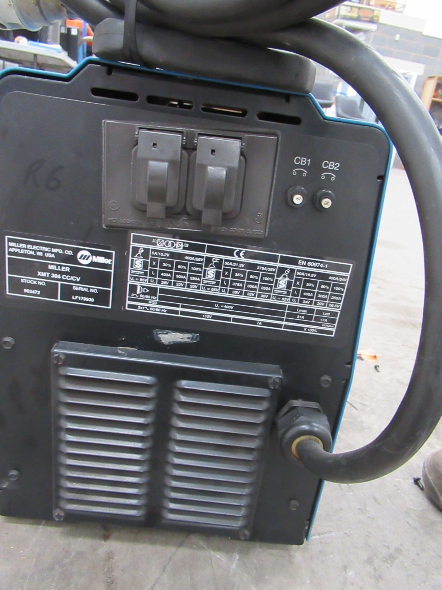 Miller XMT 304 series DC inverter welder with leads etc - Image 9 of 9