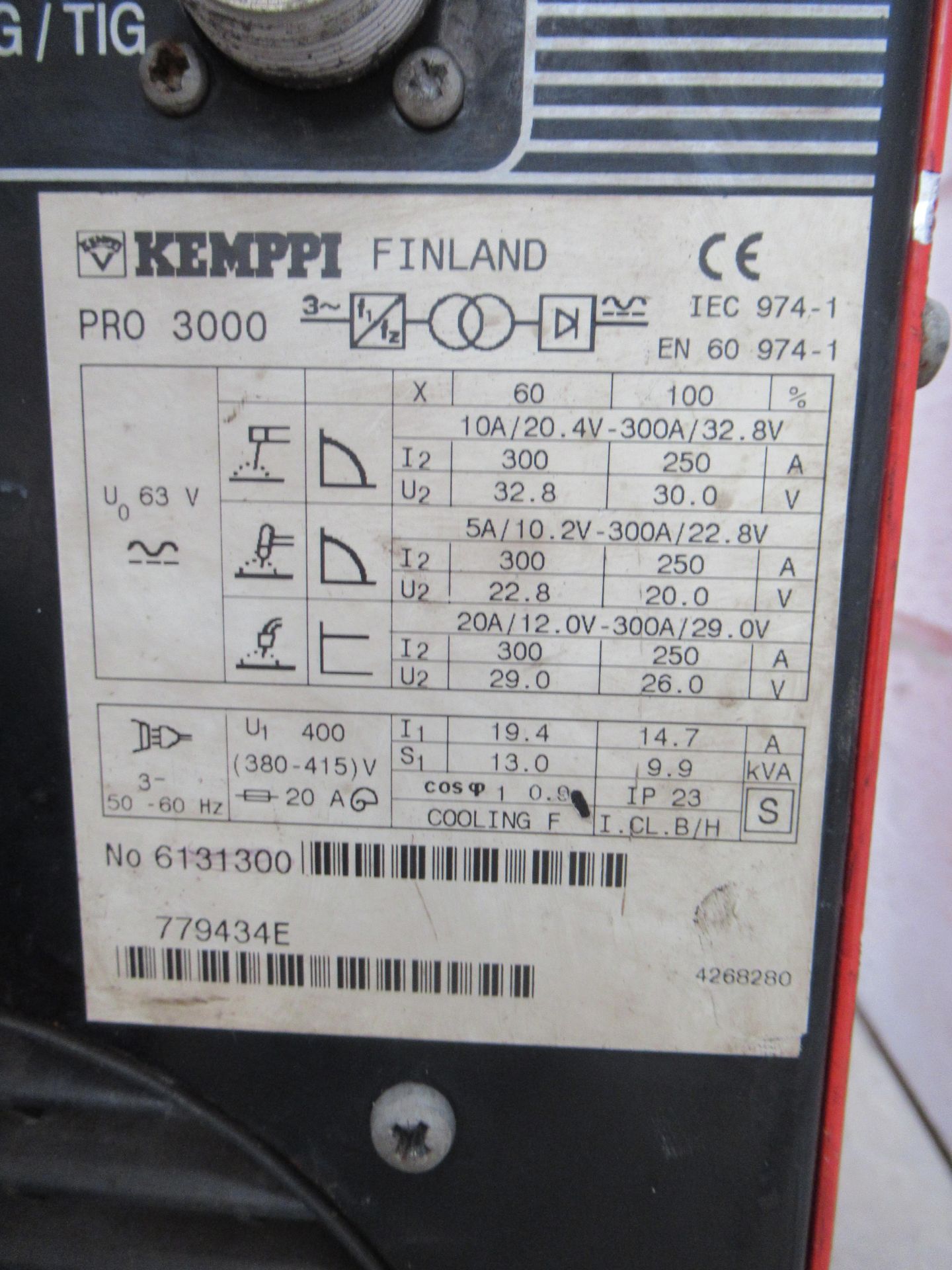 Kemppi ML synergic promig 520R welder with Kemppi Pro 3000 power source, c/w leads and torch - Image 7 of 8