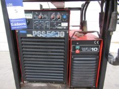 Kemppi PSS5000 welder and Kemppi TU50 controller and Kemppi WU10 water cooler with leads etc