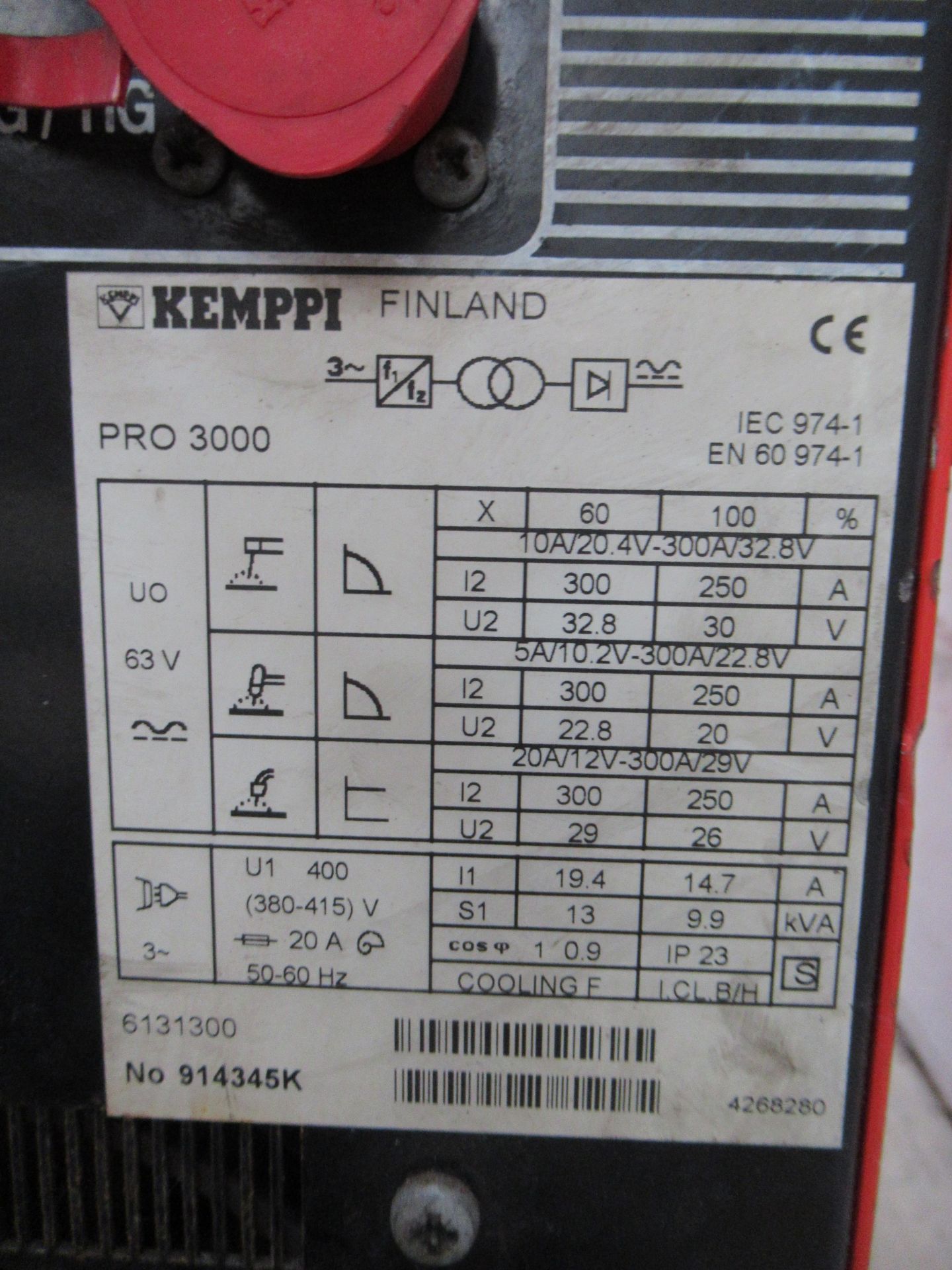 Kemppi ML synergic promig 520R welder with Kemppi Pro 3000 power source, c/w leads and torch - Image 7 of 8