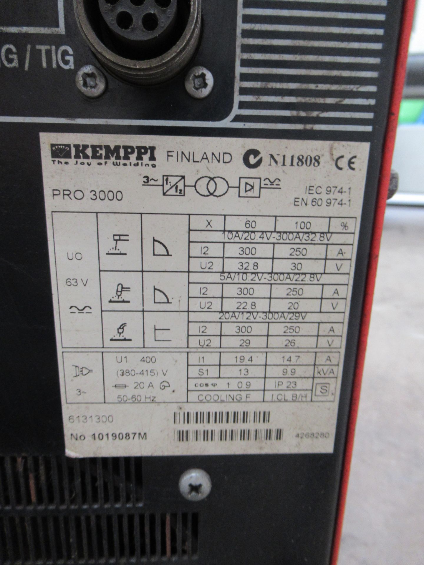 Kemppi Promig 520R & Kemppi Pro 3000 Power source c/w torch and leads - Image 7 of 8