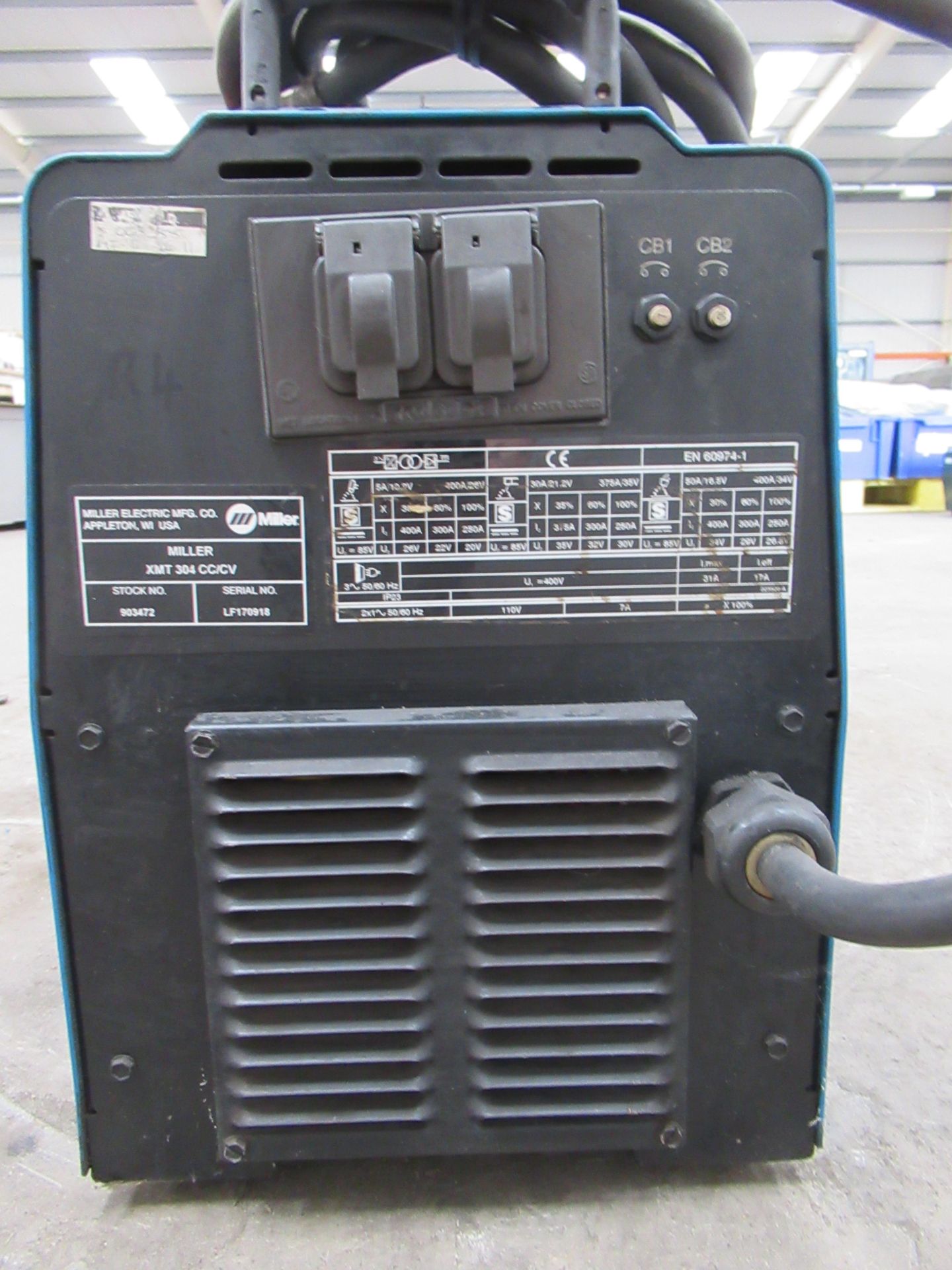 Miller XMT 304 series DC inverter welder with leads etc - Image 5 of 9