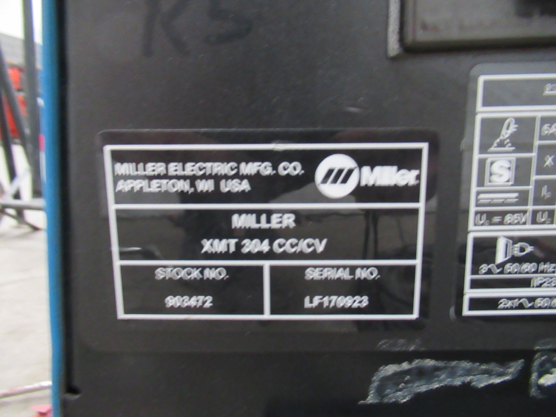 Miller XMT 304 series DC inverter arc welder with leads etc - Image 7 of 10