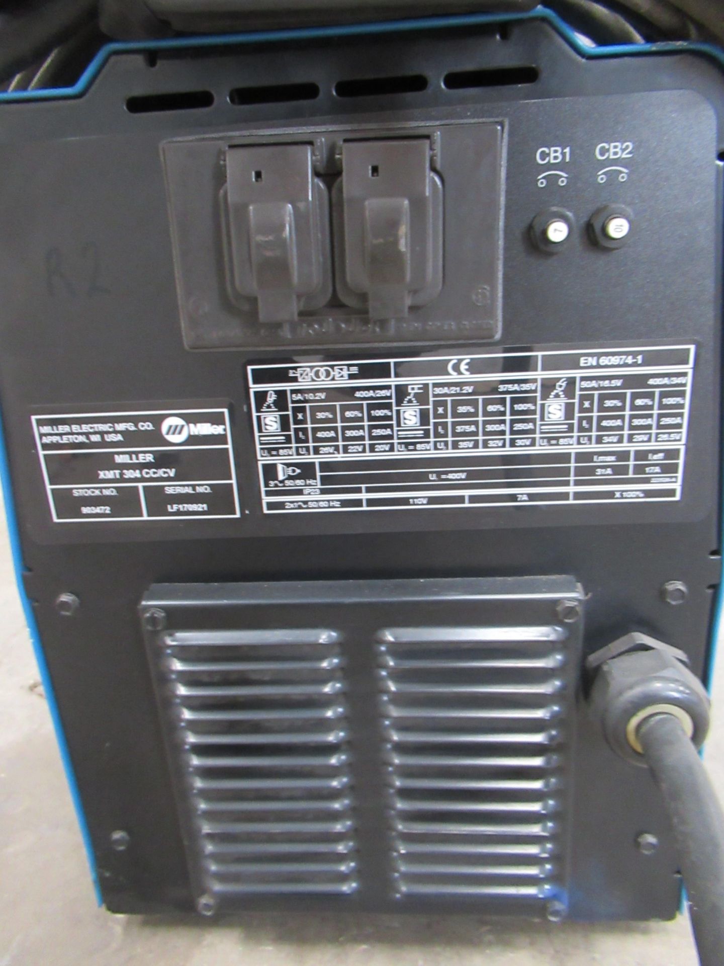 Miller XMT 304 series DC inverter welder with leads etc - Image 4 of 9