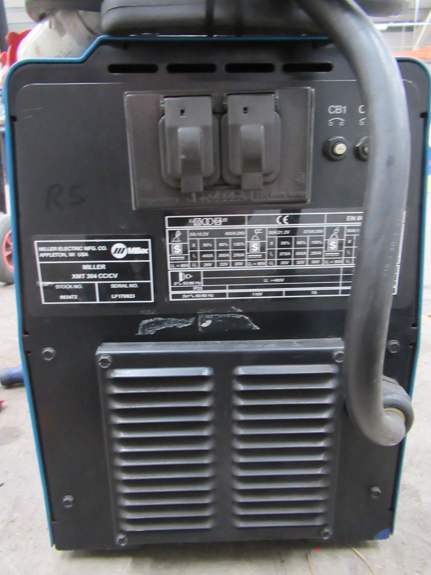 Miller XMT 304 series DC inverter arc welder with leads etc - Image 6 of 10