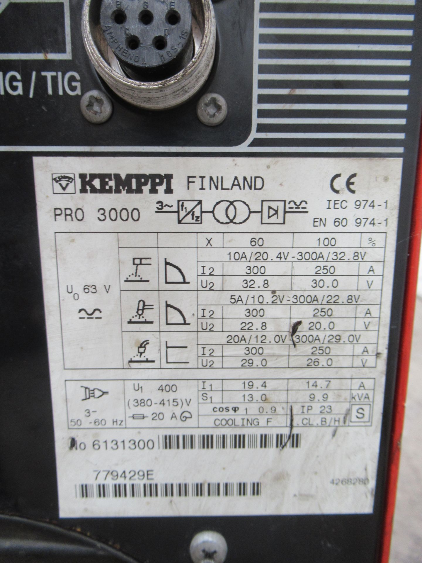 Kemppi ML synergic Promig 520R welder with Kemppi Pro 3000 power source with torch - Image 8 of 9