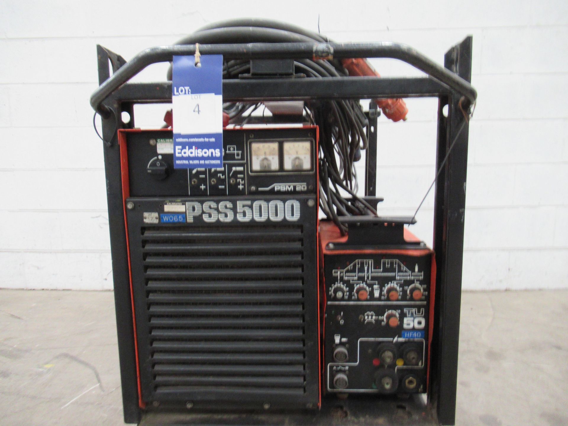 Kemppi PSS5000 welder and Kemppi TU50 controller with torch and leads