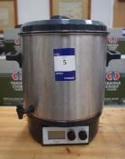 Vigo Stainless Stell Pasteuriser with Digital Thermometer Brewing Boiler, 240v