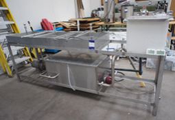 Stainless Steel Keg Washing Station, 3 Keg Capacity with Centrifugal Pump and Integrated Tanks, 240v