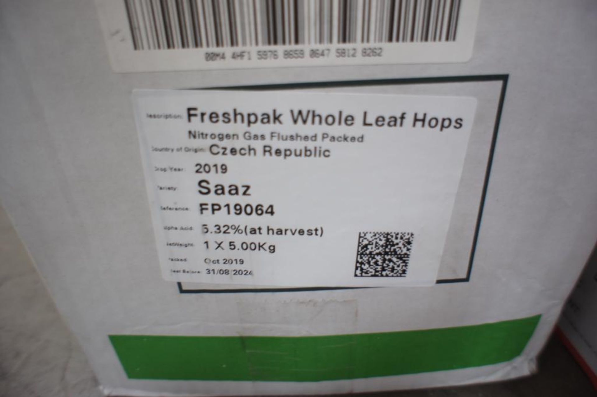 Quantity of FP19064 Freshpak Whole Leaf Hops to Box - Image 2 of 2