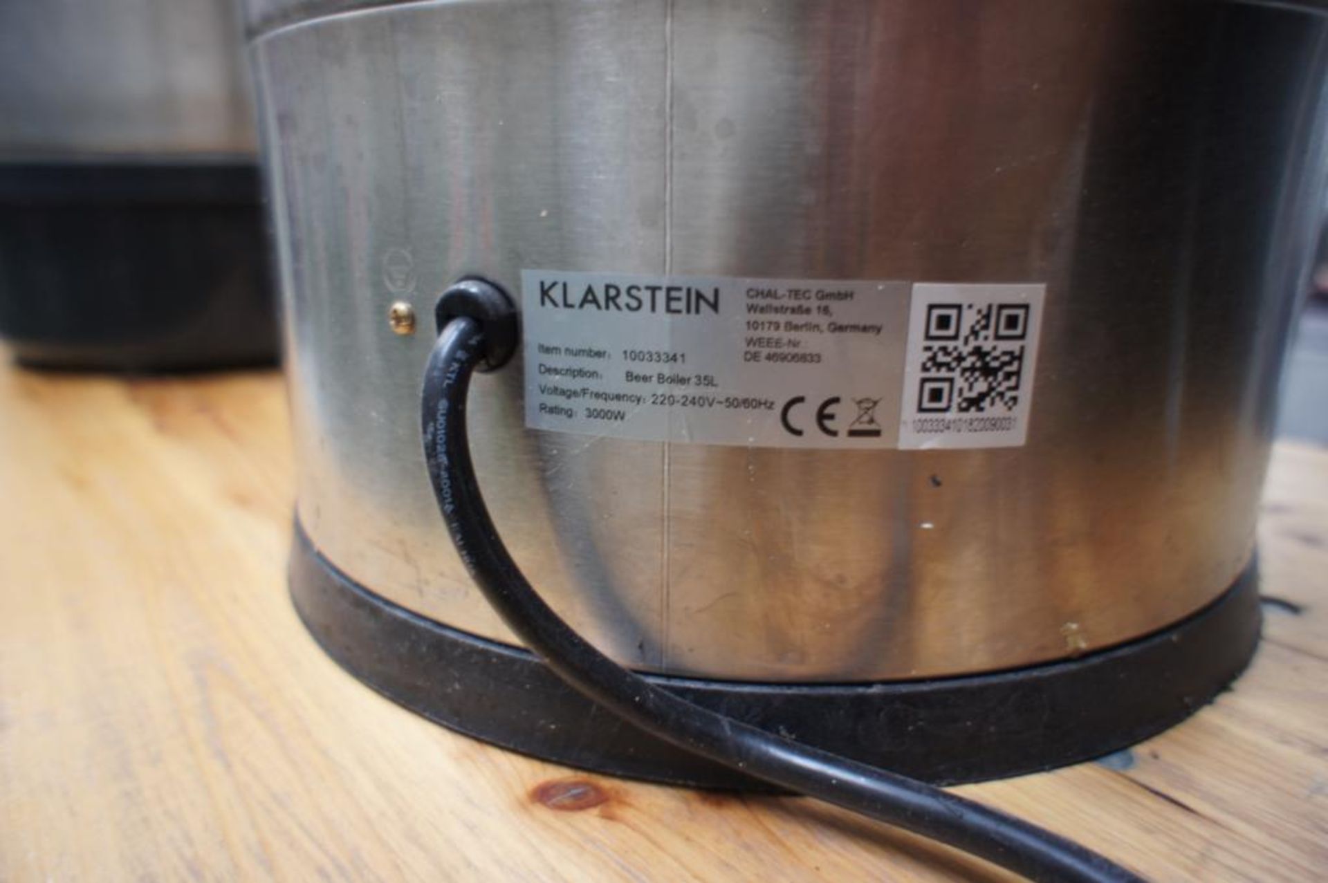 Klarstein Beer Boiler 35L 3000w, 240v - Image 3 of 4