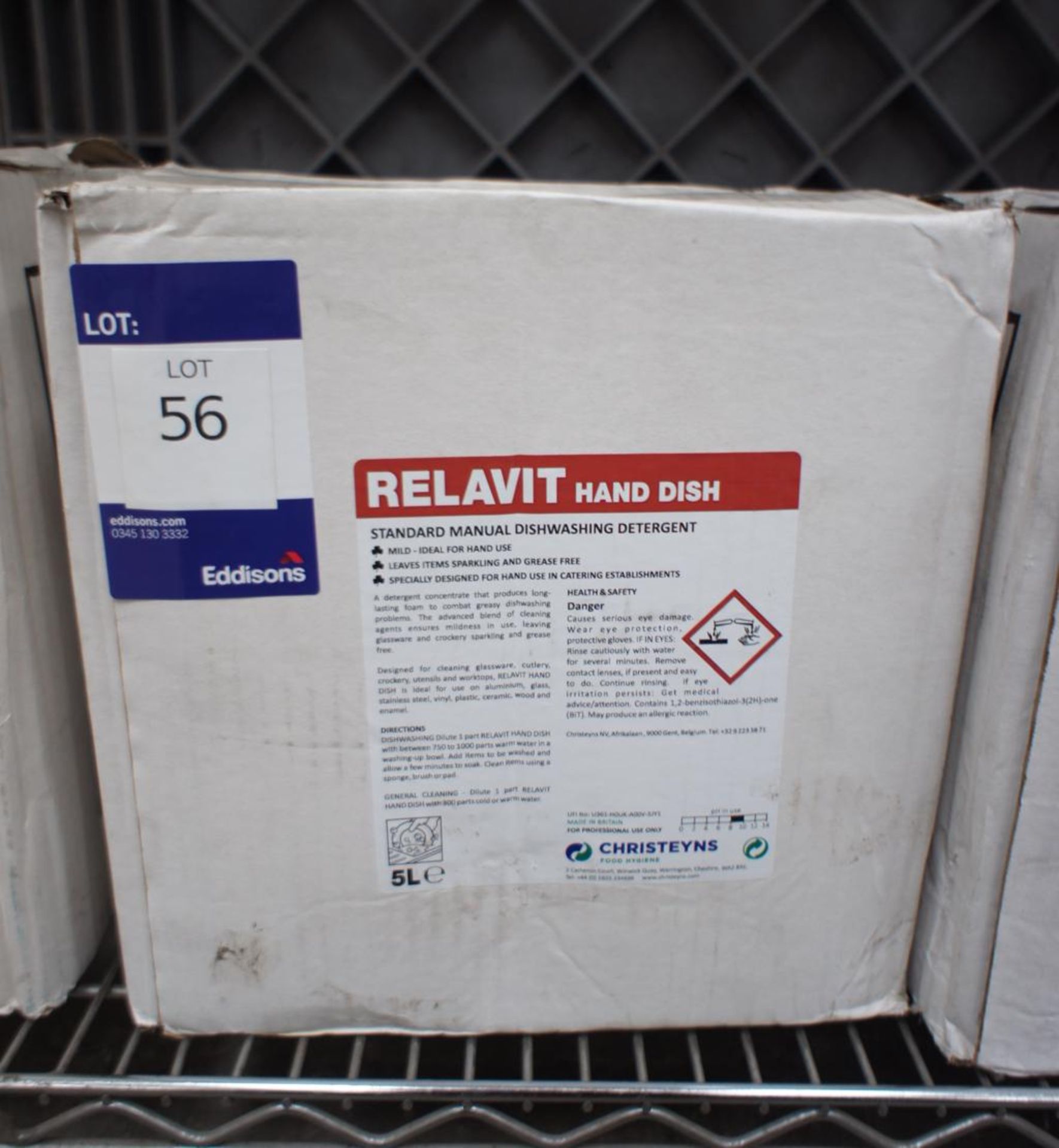 5 Ltr Relavit STO Manual Dishwashing Detergent to Box