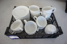 12 Cups & Saucers with Sugar Bowl to Tray