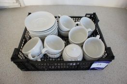 12 Cups & Saucers with Sugar Bowl to Tray