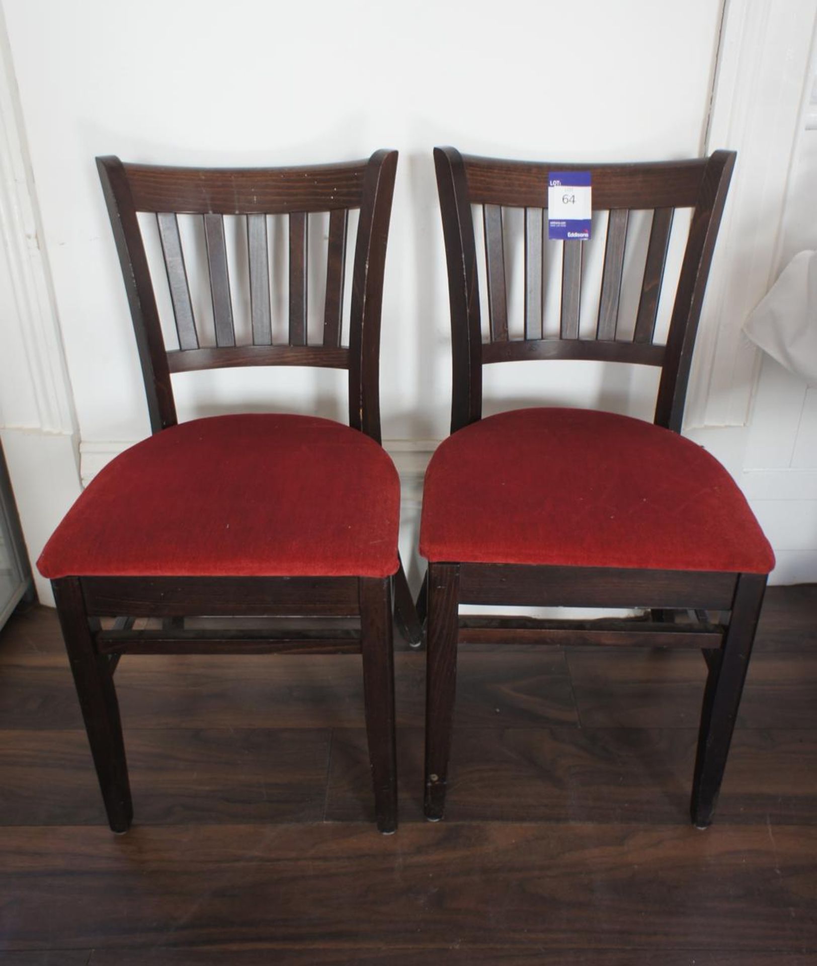 2 x Oak Effect Part Upholstered Chairs - Image 2 of 3